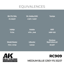 Load image into Gallery viewer, AK Interactive RC909 Real Colors Medium Blue Grey FS 35237 17ml