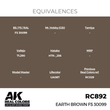 Load image into Gallery viewer, AK Interactive RC892 Real Colors Earth Brown FS 30099 17ml