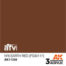 Load image into Gallery viewer, AK Interactive AK11338 Acrylic 3G AFV No8 Earth Red (FS30117) 17ml