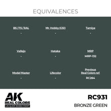 Load image into Gallery viewer, AK Interactive RC931 Real Colors Bronze Green 17ml