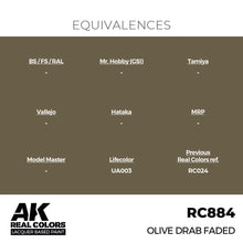 Load image into Gallery viewer, AK Interactive RC884 Real Colors Olive Drab Faded 17ml