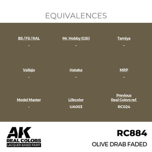 AK Interactive RC884 Real Colors Olive Drab Faded 17ml