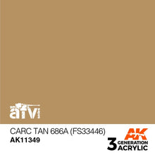 Load image into Gallery viewer, AK Interactive AK11349 Acrylic 3G AFV CARC Tan 686A (FS33446) 17ml
