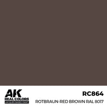 Load image into Gallery viewer, AK Interactive RC864 Real Colors Rotbraun-Red Brown RAL 8017 17ml