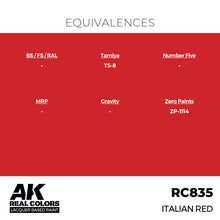 Load image into Gallery viewer, AK Interactive RC835 Real Colors Italian Red 17ml