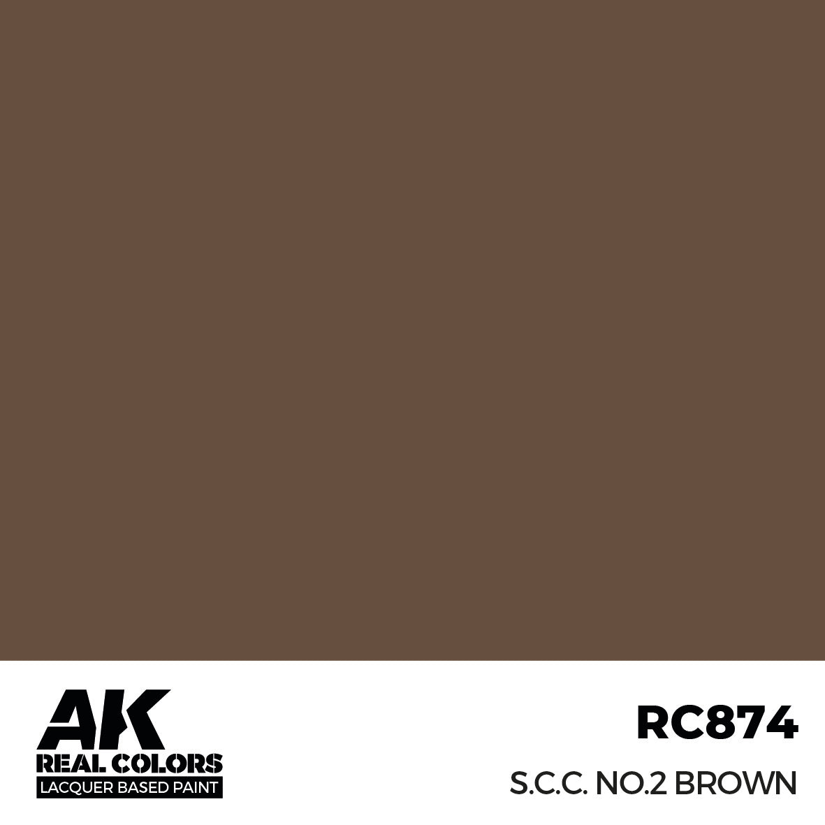 AK Interactive RC874 Real Colors S.C.C. No.2 Brown 17m