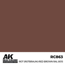 Load image into Gallery viewer, AK Interactive RC863 Real Colors Rot (Rotbraun)-Red Brown RAL 8013 17ml