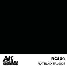 Load image into Gallery viewer, AK Interactive RC804 Real Colors Flat Black RAL 9005 17ml