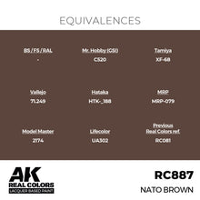 Load image into Gallery viewer, AK Interactive RC887 Real Colors NATO Brown 17ml