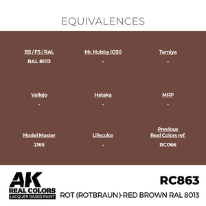 AK Interactive RC863 Real Colors Rot (Rotbraun)-Red Brown RAL 8013 17ml