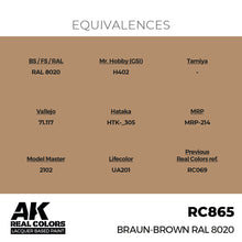 Load image into Gallery viewer, AK Interactive RC865 Real Colors Braun-Brown RAL 8020 17ml