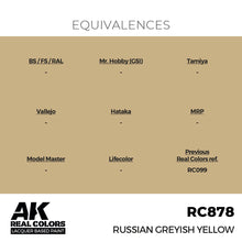 Load image into Gallery viewer, AK Interactive RC878 Real Colors Russian Greyish Yellow 17m