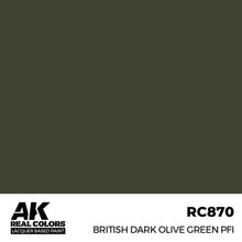 Load image into Gallery viewer, AK Interactive RC870 Real Colors British Dark Olive Green PFI 17ml