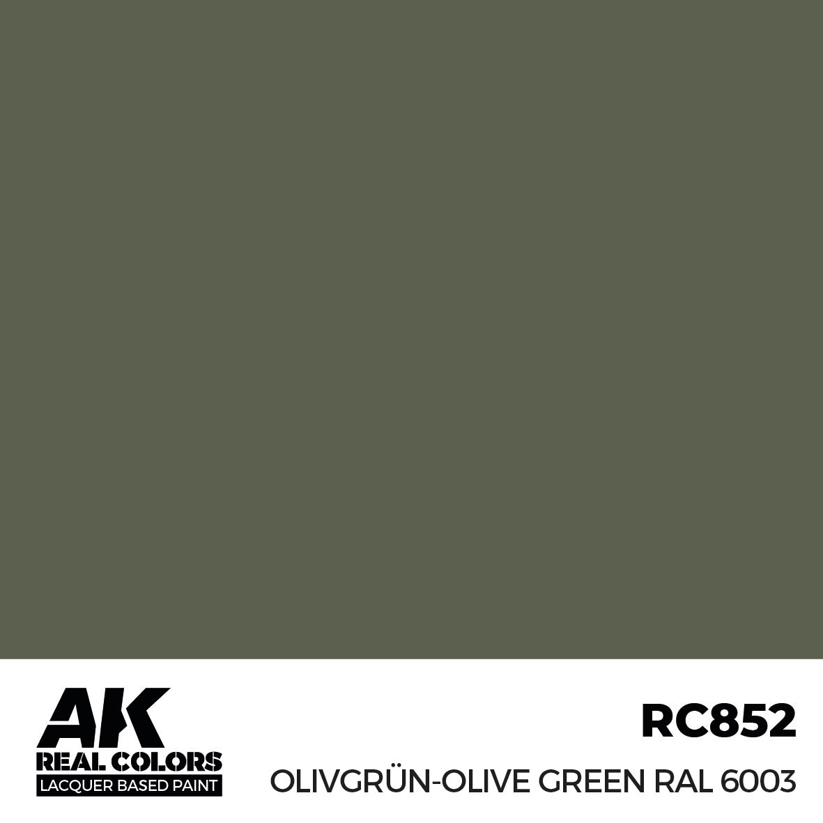 AK Interactive RC852 Real Colors Olivgrün-Olive Green RAL 6003