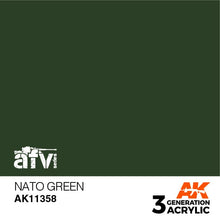 Load image into Gallery viewer, AK Interactive AK11358 Acrylic 3G AFV NATO Green 17ml