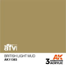 Load image into Gallery viewer, AK Interactive AK11383 Acrylic 3G AFV British Light Mud 17ml