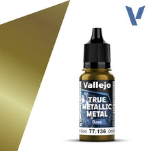 Load image into Gallery viewer, Vallejo True Metallic 77.136 Greenish Gold Base 18ml