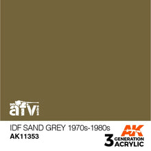 Load image into Gallery viewer, AK Interactive AK11353 Acrylic 3G AFV IDF Sand Grey 1970s-1980 17ml