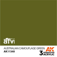 Load image into Gallery viewer, AK Interactive AK11348 Acrylic 3G AFV Australian Camouflage Green 17ml