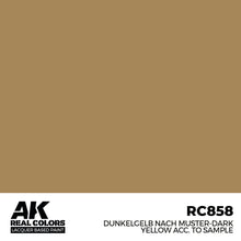 Load image into Gallery viewer, AK Interactive RC858 Real Colors Dunkelgelb Nach Muster-Dark Yellow acc.to Sample  17ml