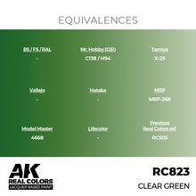 Load image into Gallery viewer, AK Interactive RC823 Real Colors Clear Green 17ml