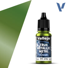 Load image into Gallery viewer, Vallejo True Metallic 77.175 Amber Green Airbrush 18ml