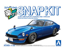 Load image into Gallery viewer, Aoshima Snap Kit 1/32 Nissan S30 Fairlady Custom Blue Metalic #15CU-BE 20003'