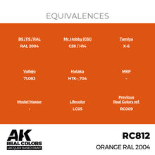 Load image into Gallery viewer, AK Interactive RC812 Real Colors Orange RAL 2004 17ml