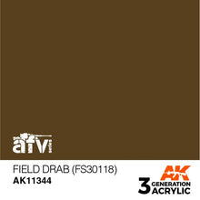 Load image into Gallery viewer, AK Interactive AK11344 Acrylic 3G AFV Field Drab (FS30118) 17ml