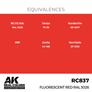 AK Interactive RC837 Real Colors Fluorescent Red RAL 3026 17ml