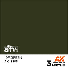 Load image into Gallery viewer, AK Interactive AK11355 Acrylic 3G AFV IDF Green 17ml