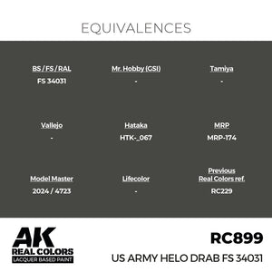 AK Interactive RC899 Real Colors US Army Helo Drab FS 34031 17ml