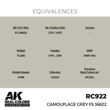 Load image into Gallery viewer, AK Interactive RC922 Real Colors Camouflage Grey FS 36622 17ml