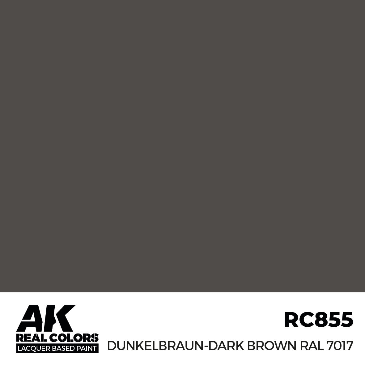 AK Interactive RC855 Real Colors Dunkelbraun-Dark Brown RAL 7017