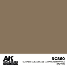 Load image into Gallery viewer, AK Interactive RC860 Real Colors Dunkelgelb Ausgabe 44-Dark Yellow 1944 RAL 7028 17ml