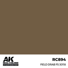 Load image into Gallery viewer, AK Interactive RC894 Real Colors Field Drab FS 30118 17ml