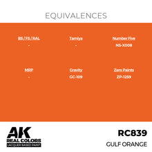 Load image into Gallery viewer, AK Interactive RC839 Real Colors GULF Orange 17ml
