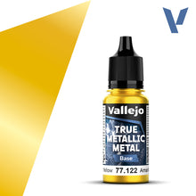 Load image into Gallery viewer, Vallejo True Metallic 77.122 Radiant Yellow Base 18ml