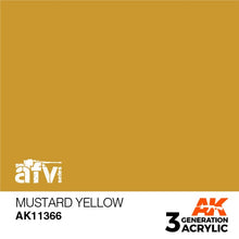 Load image into Gallery viewer, AK Interactive AK11366 Acrylic 3G AFV Mustard Yellow 17ml
