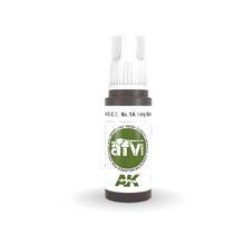 Load image into Gallery viewer, AK Interactive AK11384 Acrylic 3G AFV S.C.C. No.1A Very Dark Brown 17ml