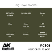 Load image into Gallery viewer, AK Interactive RC903 Real Colors USMC Green FS 34095 17ml
