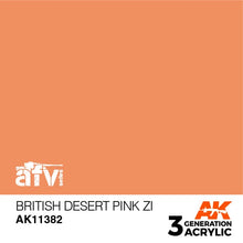 Load image into Gallery viewer, AK Interactive AK11382 Acrylic 3G AFV 3G AFV British Desert Pink ZI 17ml