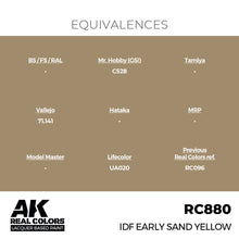 Load image into Gallery viewer, AK Interactive RC880 Real Colors IDF Early Sand Yellow 17m