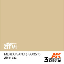 Load image into Gallery viewer, AK Interactive AK11343 Acrylic 3G AFV MERDC Sand (FS30277) 17ml