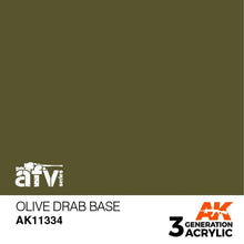 Load image into Gallery viewer, AK Interactive AK11334 Acrylic 3G AFV Olive Drab Base 17ml