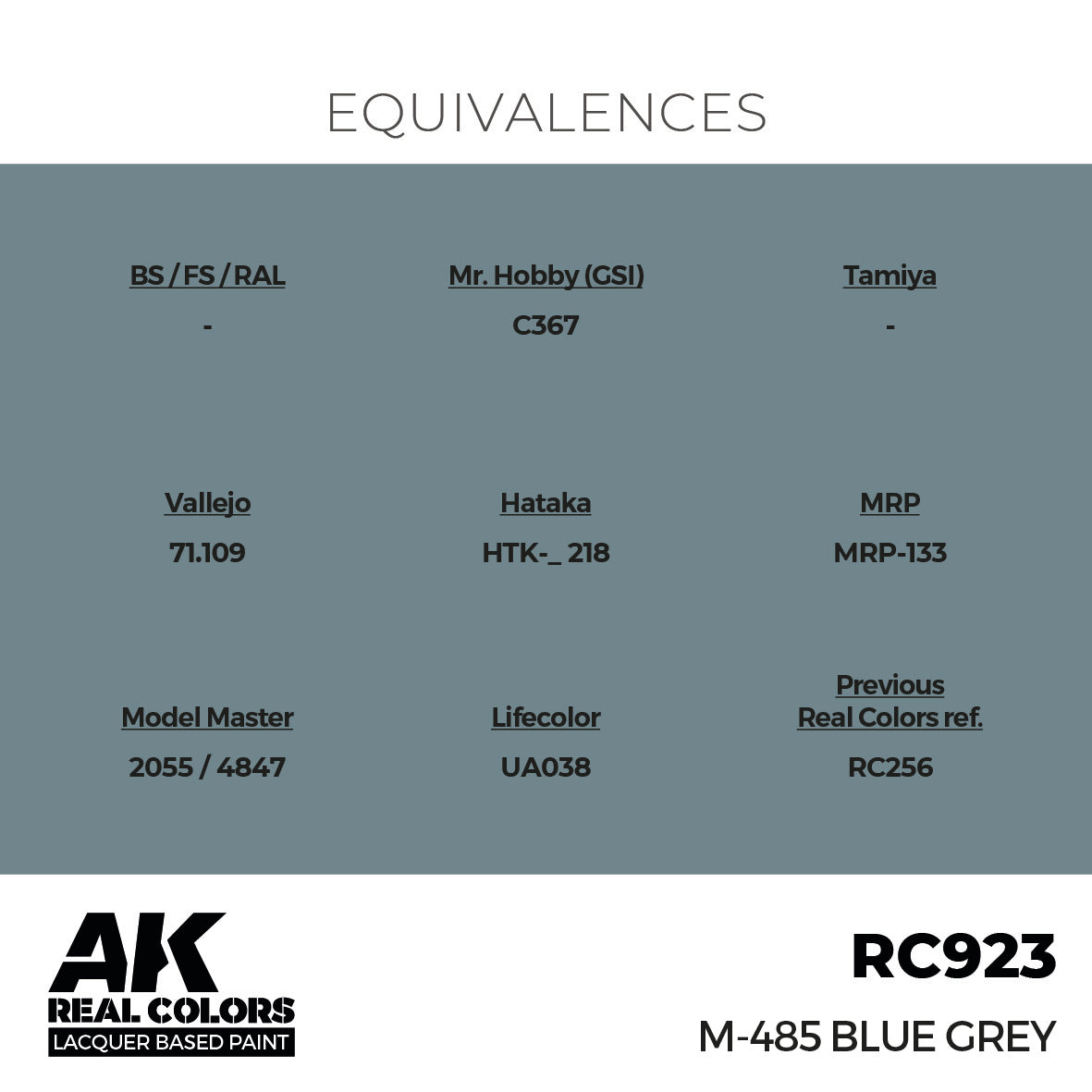 AK Interactive RC923 Real Colors M-485 Blue Grey 17ml – Burbank's