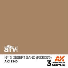 Load image into Gallery viewer, AK Interactive AK11340 Acrylic 3G AFV No13 Desert Sand (FS30279) 17ml