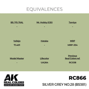 AK Interactive RC866 Real Colors Silver Grey No.28 (BS381) 17ml