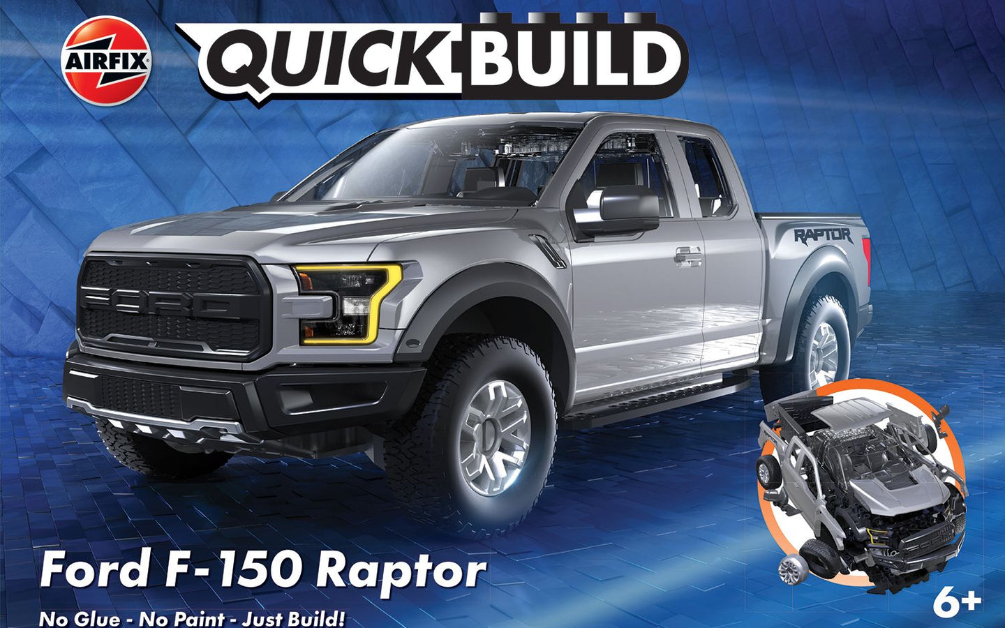 Airfix QuickBuild Snap Ford F-150 Raptor - Grey J6053