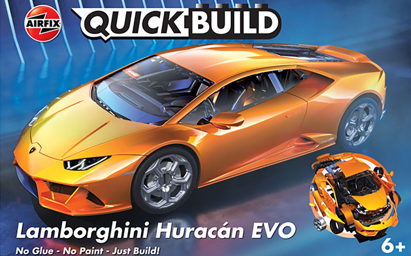 Airfix Quickbuild Snap Lamborghini Huracan EVO Orange J6058